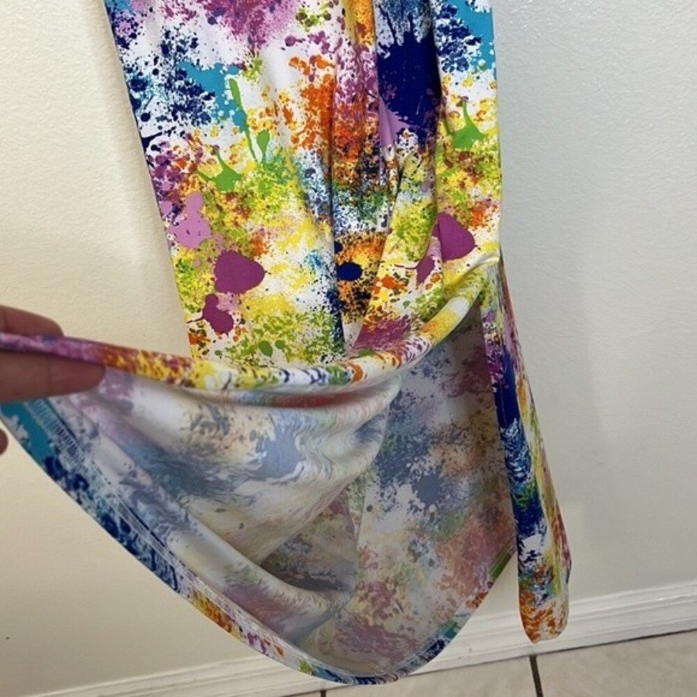 Paint Splash Boutique Maxi Stretch Dress SZ Large - Picture 6 of 11